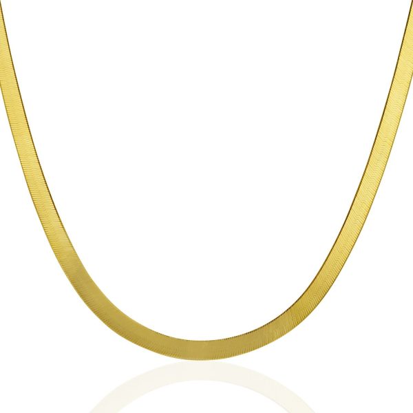 5.0mm 14k Yellow Gold Super Flex Herringbone Chain - Image 2