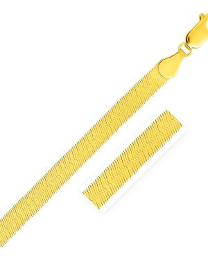 5.0mm 14k Yellow Gold Super Flex Herringbone Chain