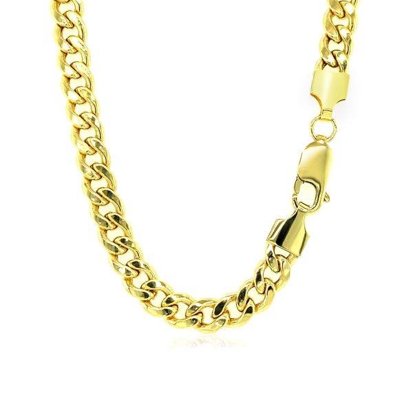 5.3mm 10k Yellow Gold Light Miami Cuban Chain - Image 3