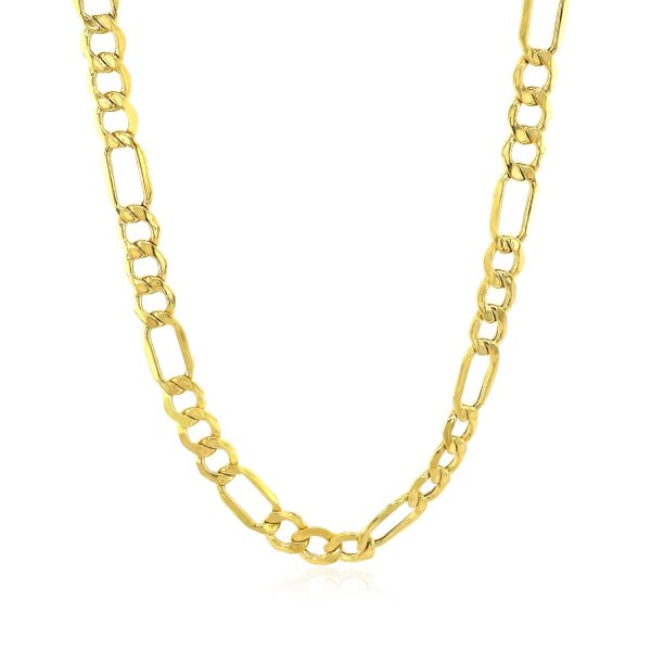 5.4mm 10k Yellow Gold Lite Figaro Chain - Image 2