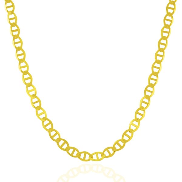 5.5mm 10k Yellow Gold Mariner Link Chain - Image 2