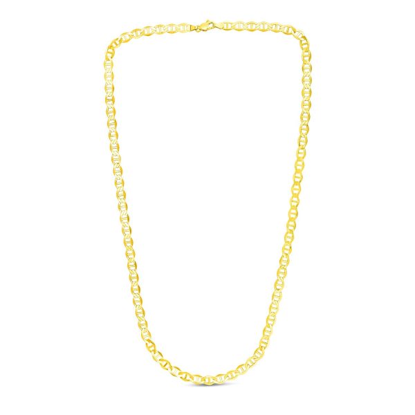 5.5mm 10k Yellow Gold Mariner Link Chain - Image 3