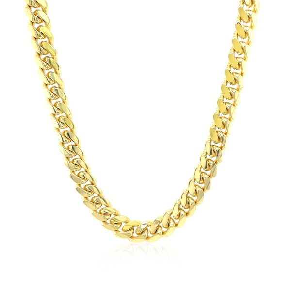 6.1mm 10k Yellow Gold Classic Miami Cuban Solid Chain - Image 2