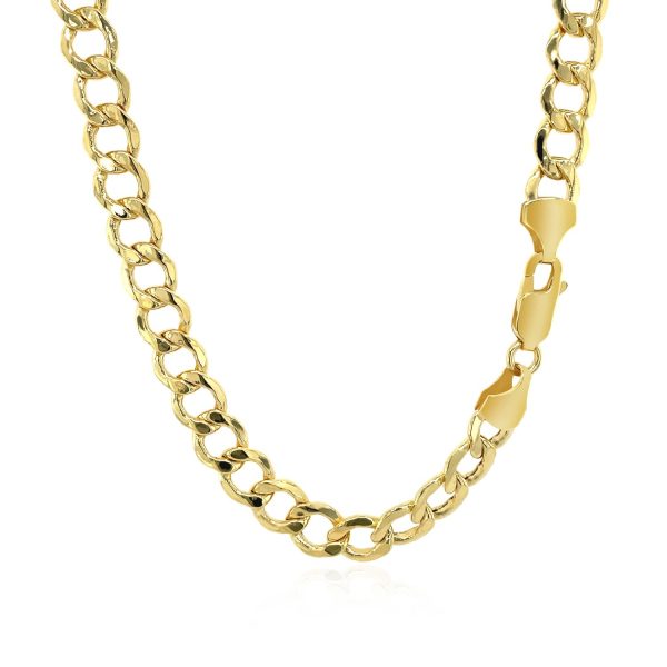 6.2mm 14k Yellow Gold Curb Chain - Image 3