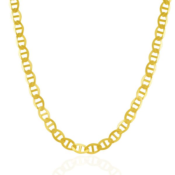 6.3mm 14k Yellow Gold Mariner Link Chain - Image 2