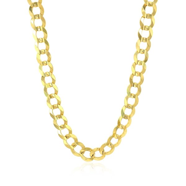 7.0mm 10k Yellow Gold Curb Chain - Image 2