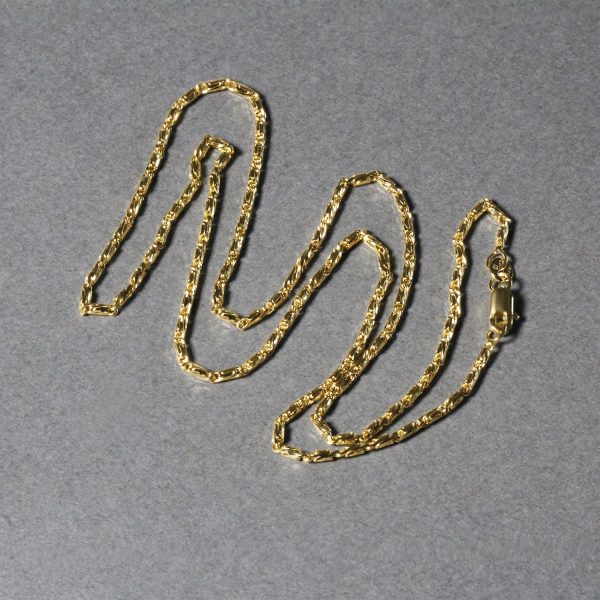 Diamond Cut Fancy Links Pendant Chain in 14k Yellow Gold (1.5mm) - Image 4