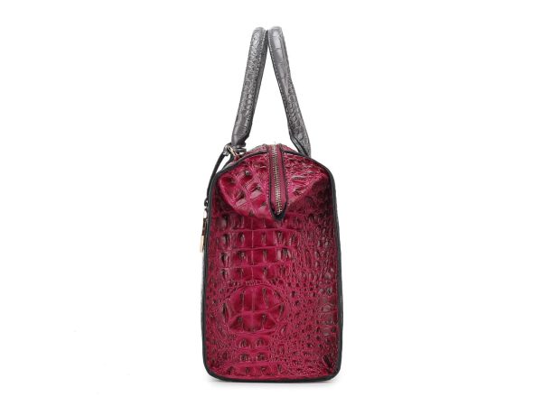 MKF Collection Ember Faux Crocodile-Embossed Vegan Leather Women's Satchel by Mia k - Image 5