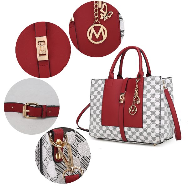 MKF Collection Yuliana Circular Print Satchel Bag with Wallet by Mia K - Image 5