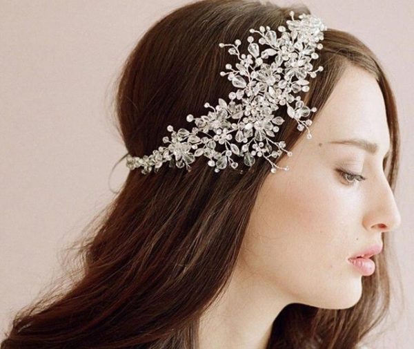 Crystal Rhinestone Flower Headband 1