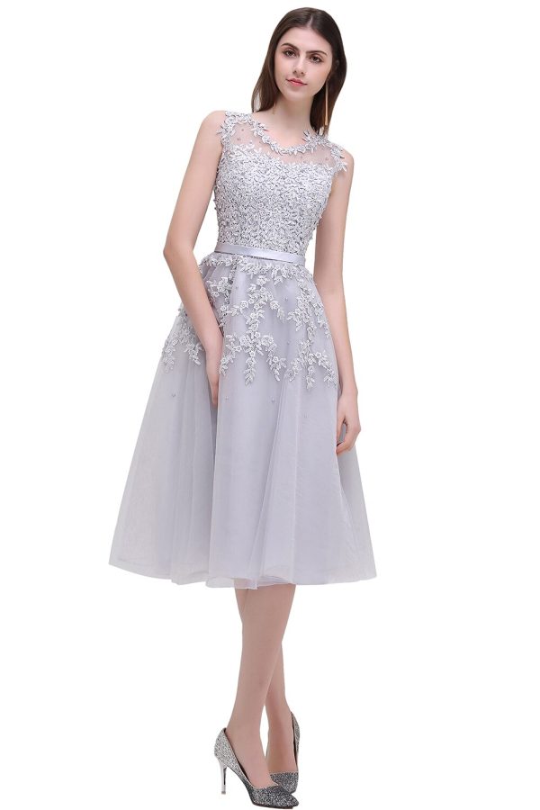 Sleeveless Lace Prom Dresses 19