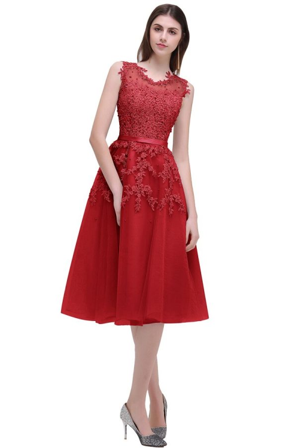 Sleeveless Lace Prom Dresses 31