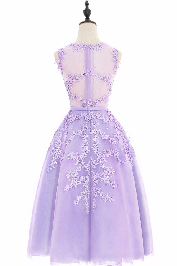 Sleeveless Lace Prom Dresses 16