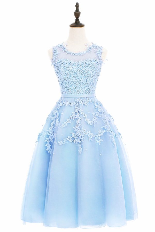 Sleeveless Lace Prom Dresses 17
