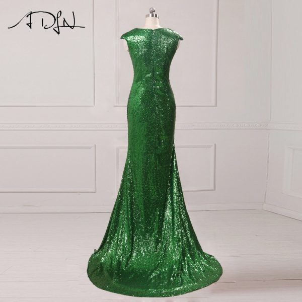 Clearance Sale! Mermaid Evening Dress with Slit Sequin Long Prom Party Gown 3