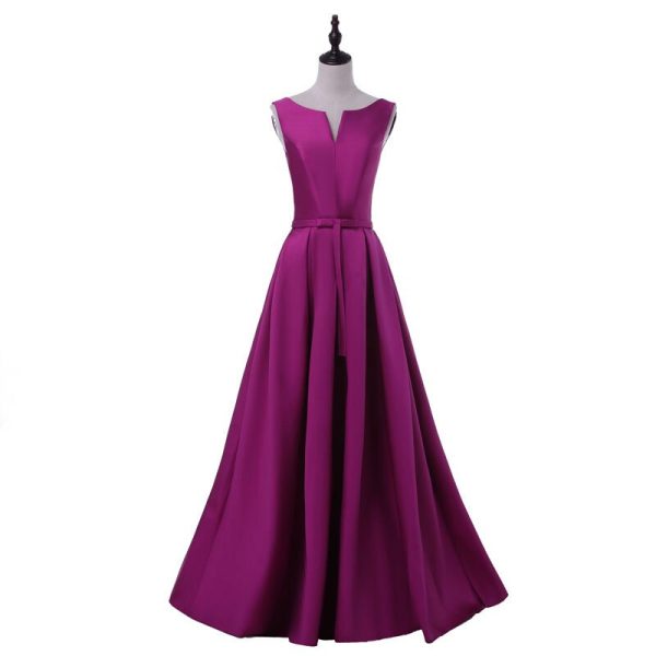 Plus size elegant evening dresses V-opening back prom formal party dress vestidos de festa style dress free shipping 5