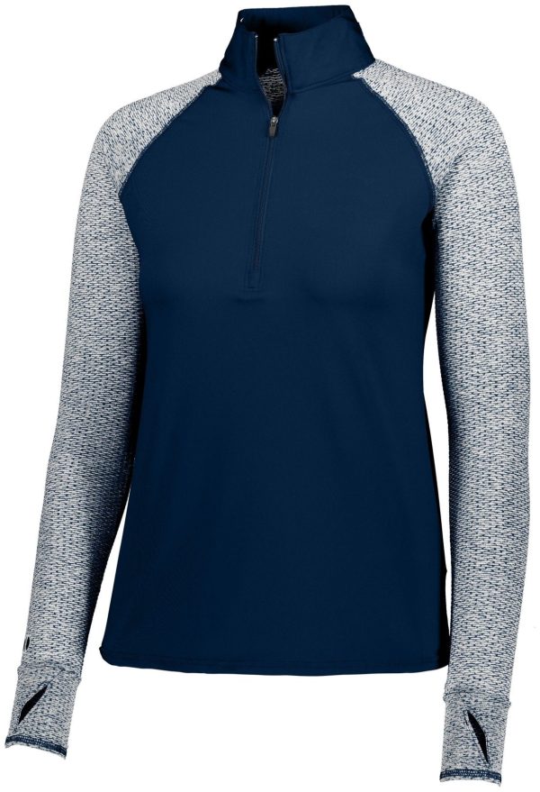 Ladies Athletic Shirt, Long Sleeve Axis 1/2 Zip Pullover 1