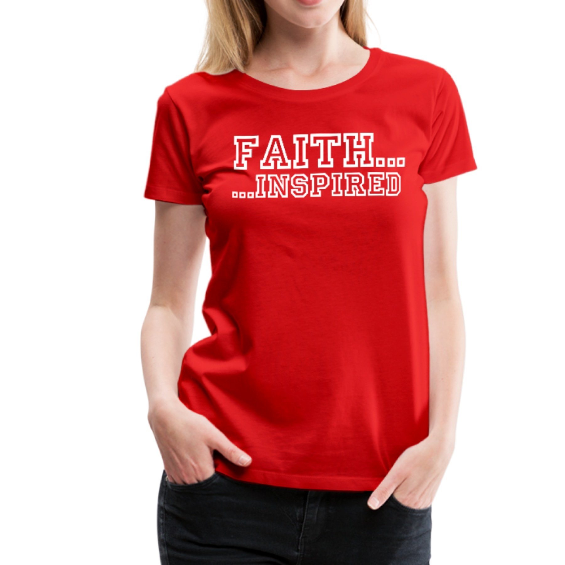 Faith Inspired Graphic Text Style Woman's Classic T-Shirt 25