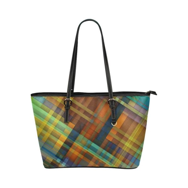 Geometric Grid Style Tote Shoulder Bag 1