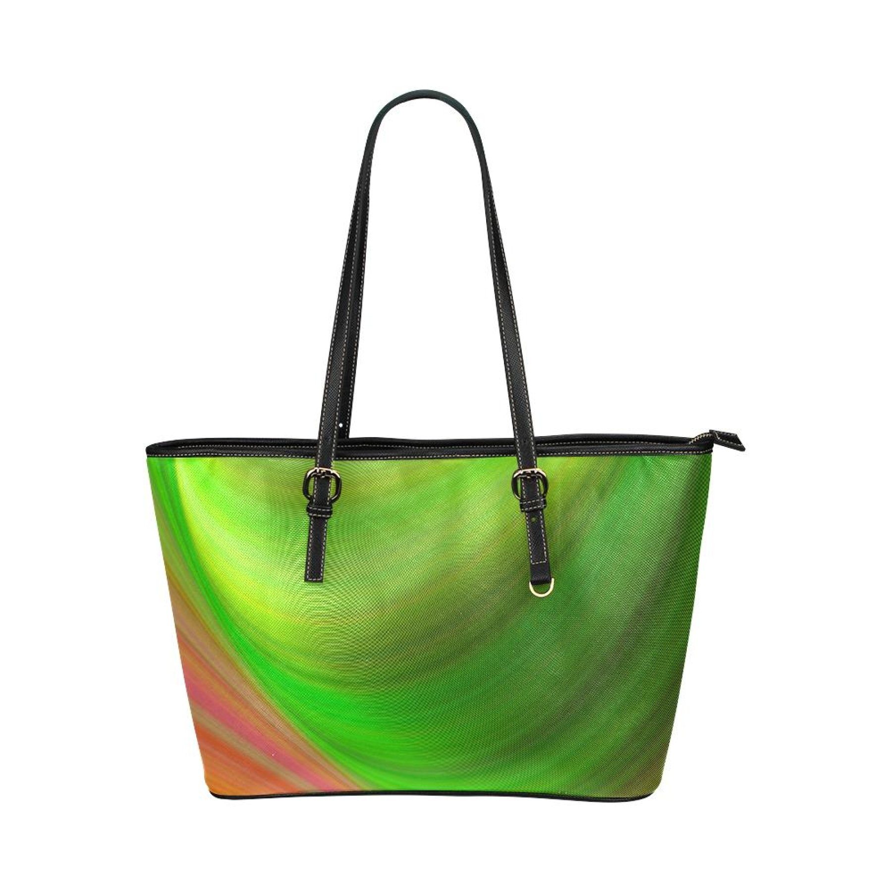 Gradient Style Pink Green Tote Bag 18
