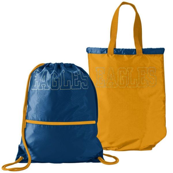Drawstring Backpack, Multifunctional Reversible Travel Bag - Nylon / Multicolors 1