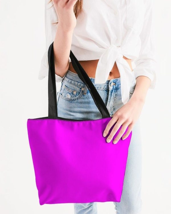 Canvas Tote Bags, Hot Pink Shoulder Bag 1