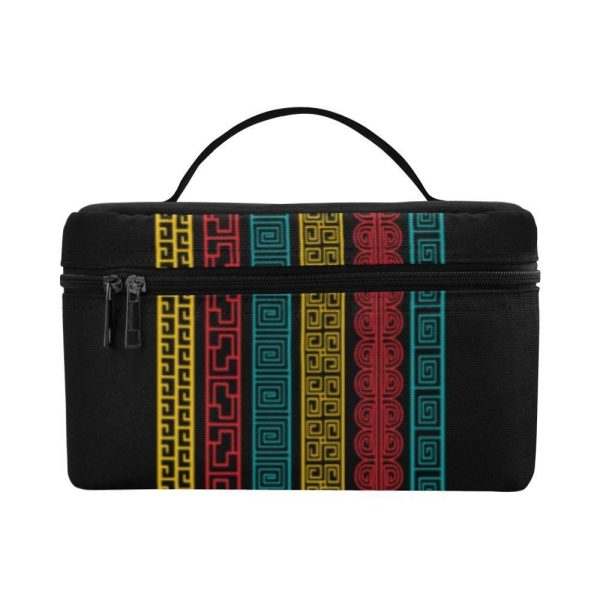 Cosmetic Bag, Geometric Design - Black / Multicolor / CB8793 1