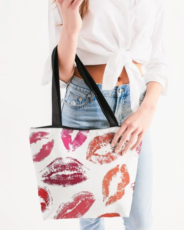 Canvas Tote Bags, Xoxo Lipstick Kisses Style Shoulder Bag 1