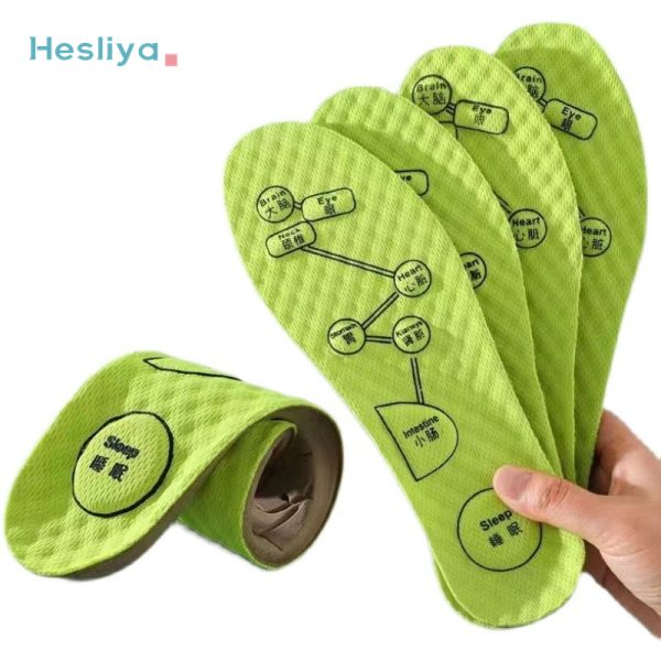 Foot Acupressure Insole Men Women Soft Breathable Sports Cushion Inserts Sweat-absorbing Deodorant Insole Shoe Pads 1