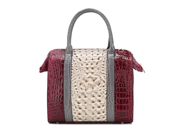 MKF Collection Ember Faux Crocodile-Embossed Vegan Leather Women's Satchel by Mia k 4