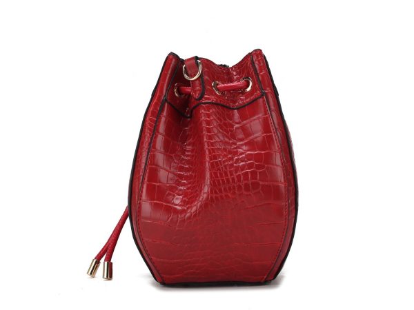 MKF Collection Cassidy Crocodile Embossed Vegan Leather Women's Shoulder Bag by Mia k 22