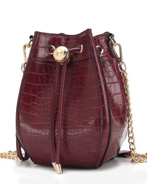 MKF Collection Cassidy Crocodile Embossed Vegan Leather Women's Shoulder Bag by Mia k