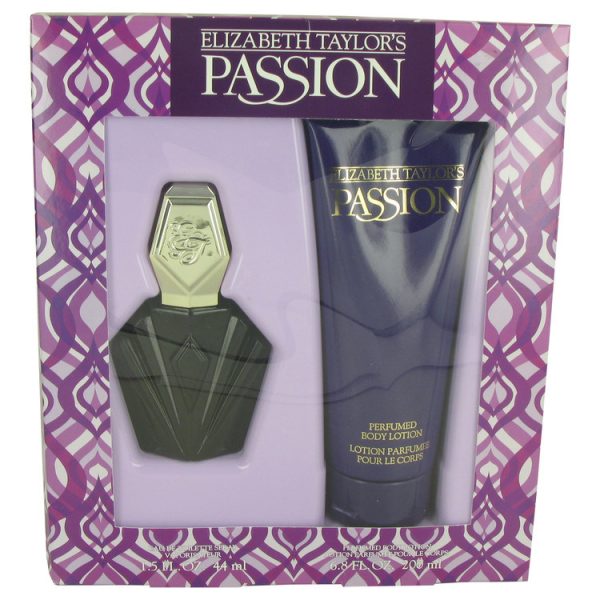 Passion by Elizabeth Taylor Gift Set - 1.5 oz Eau De Toilette Spray + 6.8 oz Body Lotion 1