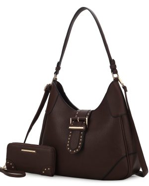 MKF Collection Juliette Shoulder Handbag with Matching Wallet Vegan Leather Women by Mia K