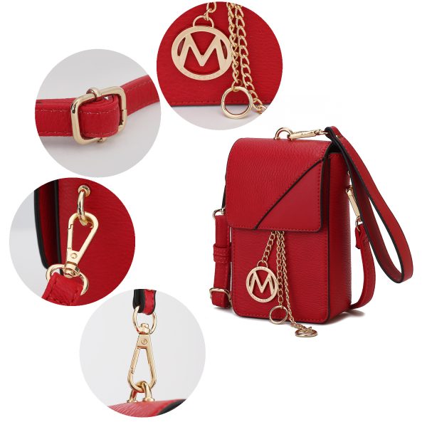 MKF Collection Hannah Crossbody Bag & Wristlet Vegan Leather For Women by Mia k 7