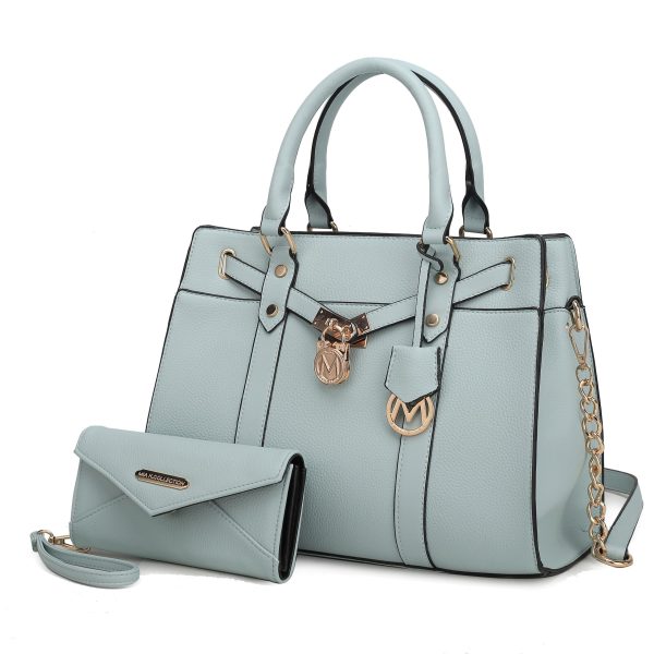 MKF Collection Christine Vegan Leather Women Satchel Bag with wallet by Mia K