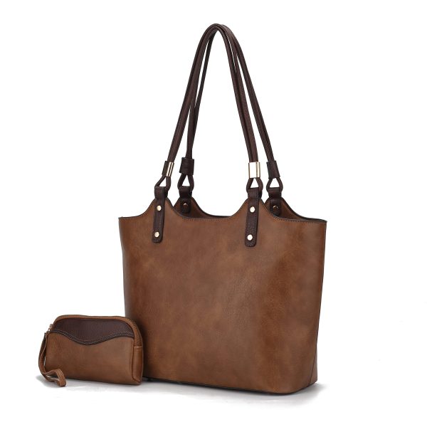 MKF Collection Reyna Tote Handbag with Pouch Vegan Leather Women by Mia k
