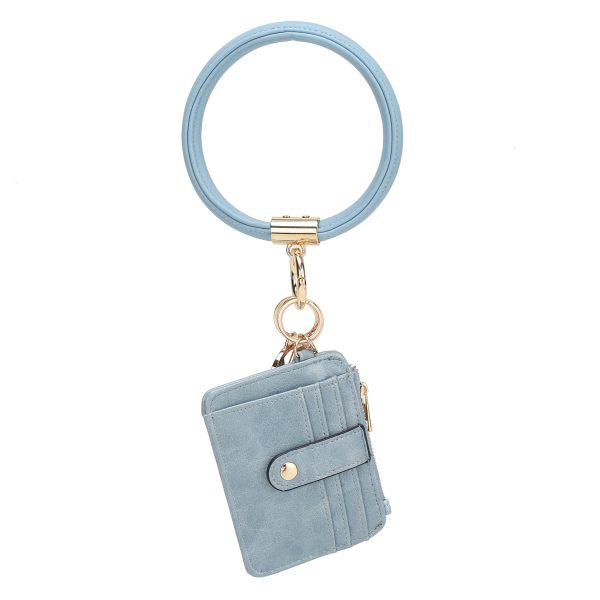 MKF Collection Jordyn Vegan Leather Bracelet Keychain with a Credit Card Holder by Mia k