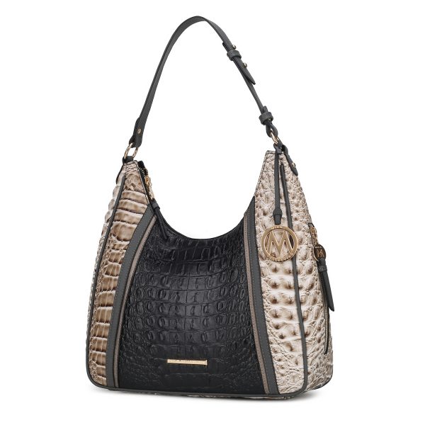 MKF Collection Becket Faux Crocodile Embossed Vegan Leather Women Shoulder Bag by Mia K