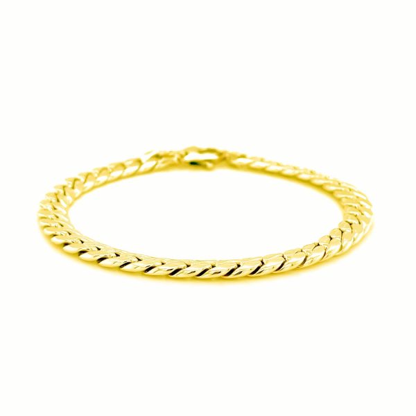 14K Yellow Gold Cuban Link Bracelet 1