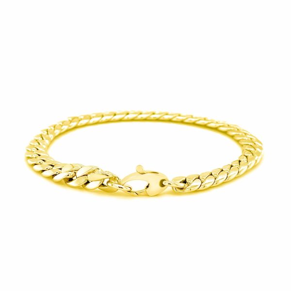 14K Yellow Gold Cuban Link Bracelet 2