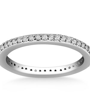 14k White Gold Round Diamond Eternity Ring