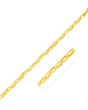 14k Yellow Gold 8 1/2 inch Mens Paperclip Chain Bracelet