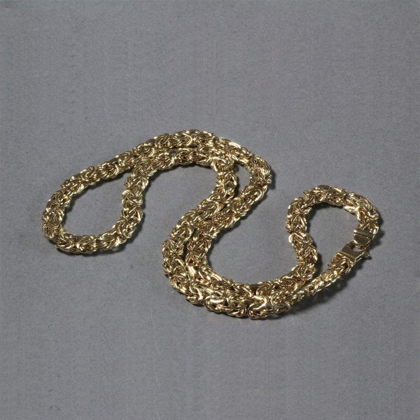 14k Yellow Gold Byzantine Motif Chain Necklace 3