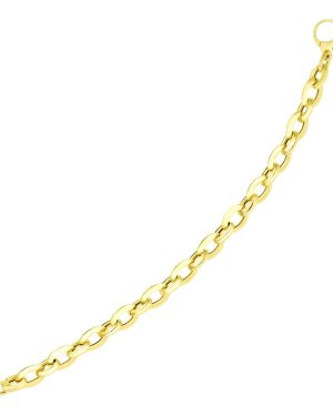 14k Yellow Gold Cable Chain Design Bracelet