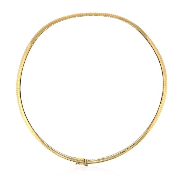 14k Yellow Gold Classic Omega Style Chain (6 mm) 2