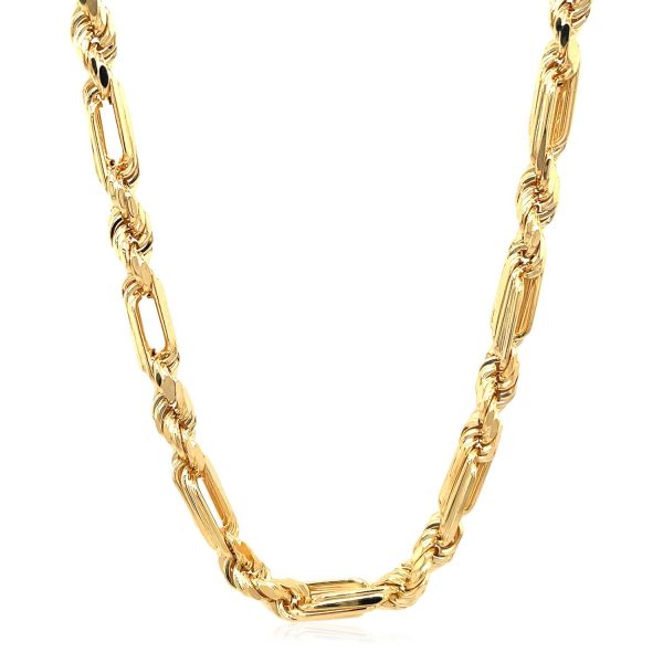 14k Yellow Gold Figaro Chain Necklace 1