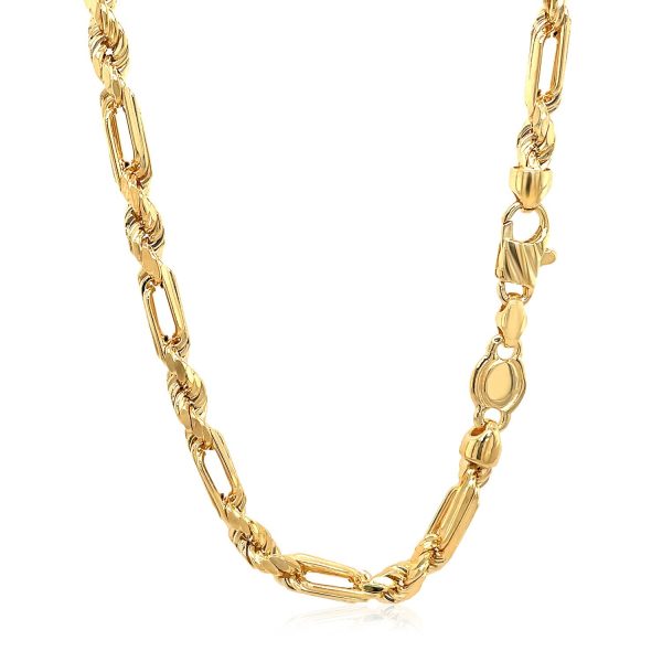 14k Yellow Gold Figaro Chain Necklace 2