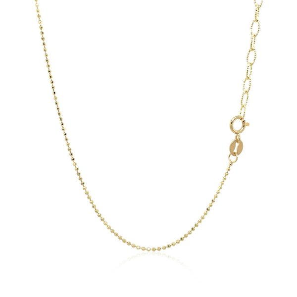 14k Yellow Gold Necklace with Round Diamond Charms 2
