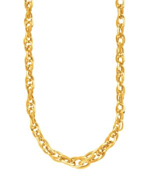 14k Yellow Gold Ornate Prince of Wales Chain Necklace